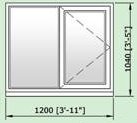 Smarts Aluminium Alitherm 47mm Window 1200mm by 1040mm